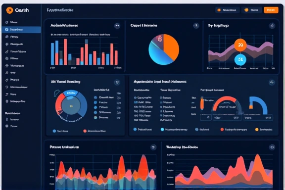 Interaktives BI-Dashboard mit verschiedenen Visualisierungen